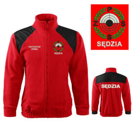 Czerwony polar SĘDZIA Polski Związek Strzelectwa Sportowego PZSS haft