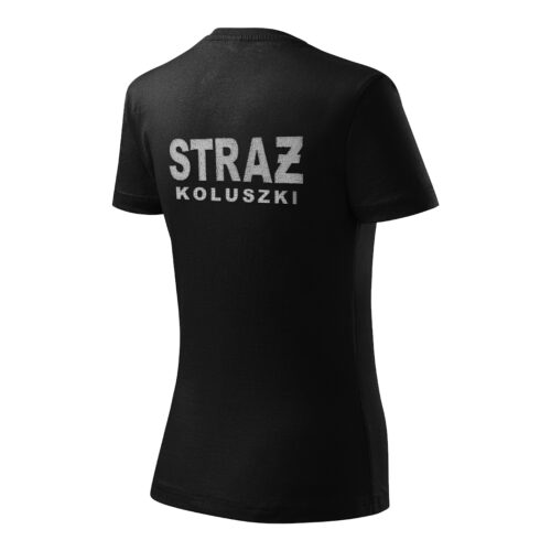 Damska koszulka STRAŻ. Koszulka strażacka haft STRAŻ POŻARNA , T-SHIRT szary napis