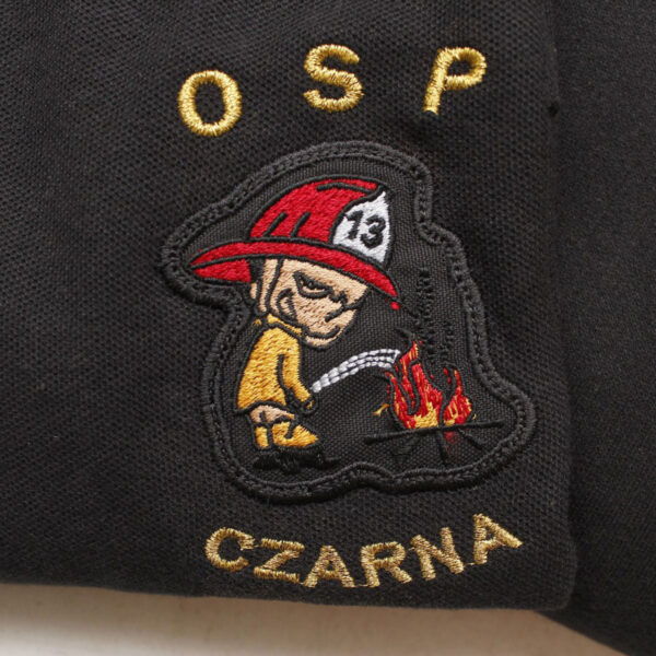 Logo sikacz OSP Ochotnicza straż pożarna śmieszne. Koszulka polo STRAŻ