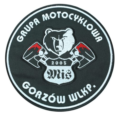 haft komputerowy naszywka motocyklowa emblemat logo naszywki