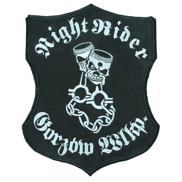Nightrider - duża naszywka motocyklowa na plecy na kurtkę mot0002-0