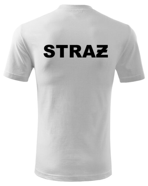 BIAŁA koszulka STRAŻ haft koszulka strażacka OSP PSP dla strażaka T-SHIRT