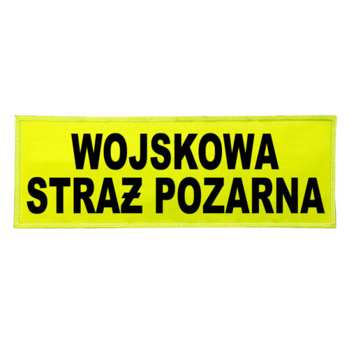 Duża naszywka WOJSKOWA STRAŻ POŻARNA FLUO 340x115mm-0