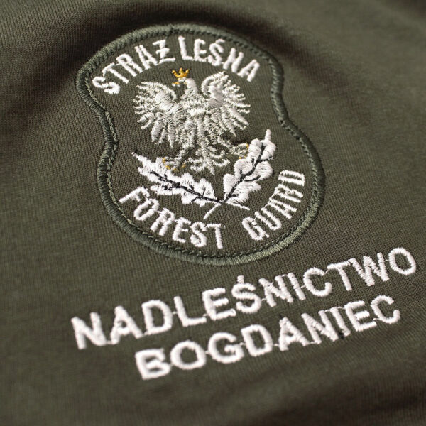Haft na odzieży logo straż leśna forest guard