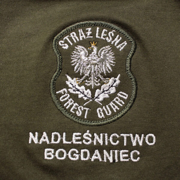 Haft na odzieży logo straż leśna forest guard