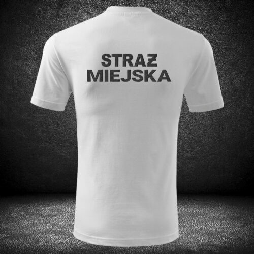 Biała strażacka koszulka t-shirt straż biały kolor straż OSP