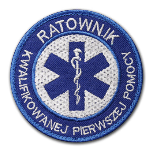 Haftowana naszywka ratownik 85mm