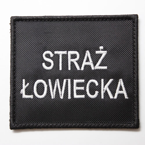 Haftowana naszywka Straż Leśna zielone tło 80x70mm