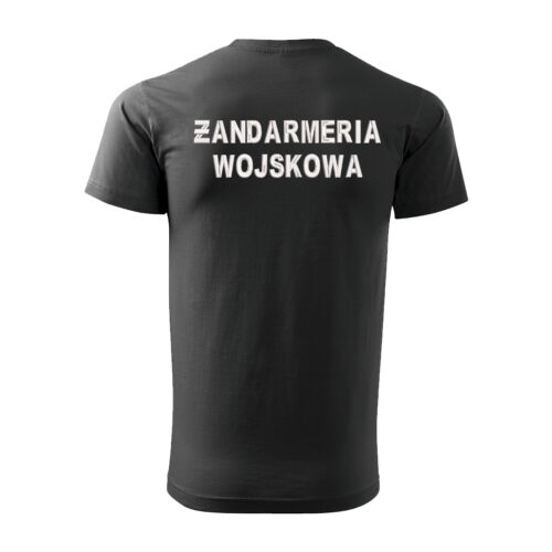 Koszulka piaskowa t-shirt o wysokiej gramaturze dla funkcjonariuszy ŻANDARMERII WOJSKOWEJ z haftowanym napisem ŻANDARMERIA WOJSKOWA