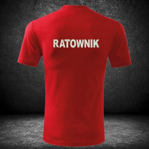 Czerwona koszulka t-shirt ratownik medyczny