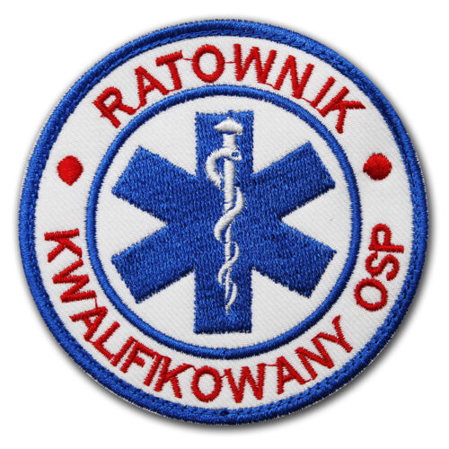 Haftowana naszywka ratownik rescue team 85mm