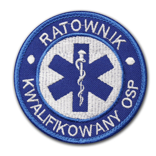 Haftowana naszywka ratownik kwalifikowany KSRG 85mm