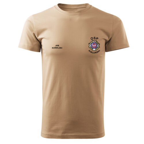 Koszulka PIASKOWA STRAŻ DRUK, HAFT pod nomex rosenbauer koszulka strażacka OSP, PSP T-SHIRT