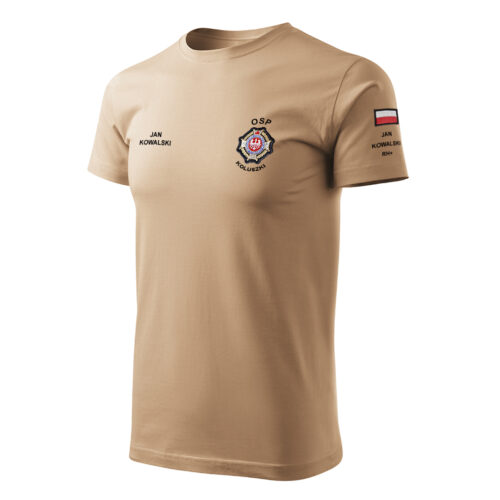 Koszulka PIASKOWA STRAŻ DRUK, HAFT pod nomex rosenbauer koszulka strażacka OSP, PSP T-SHIRT