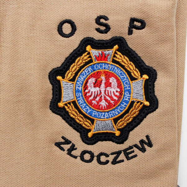 POLO STRAŻ. Koszulka PIASKOWA HAFT-DRUK pod nomex rosenbauer koszulka strażacka OSP, PSP-8876