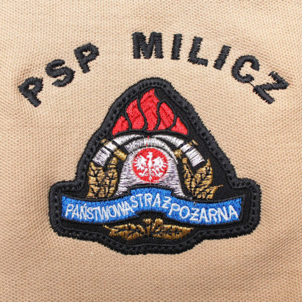 POLO STRAŻ. Koszulka PIASKOWA HAFT-DRUK pod nomex rosenbauer koszulka strażacka OSP, PSP-8883