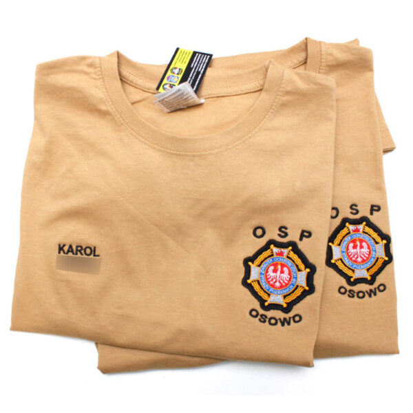 Koszulka PIASKOWA STRAŻ HAFT-DRUK pod nomex rosenbauer koszulka strażacka OSP, PSP T-SHIRT -8812