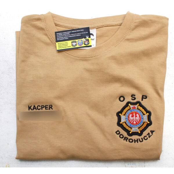 Koszulka PIASKOWA STRAŻ HAFT-DRUK pod nomex rosenbauer koszulka strażacka OSP, PSP T-SHIRT -8820