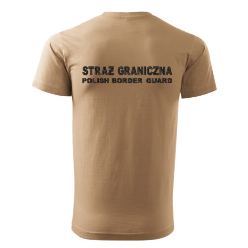 Koszulka piaskowa T-SHIRT STRAŻ GRANICZNA Polish Border Guard z haftem