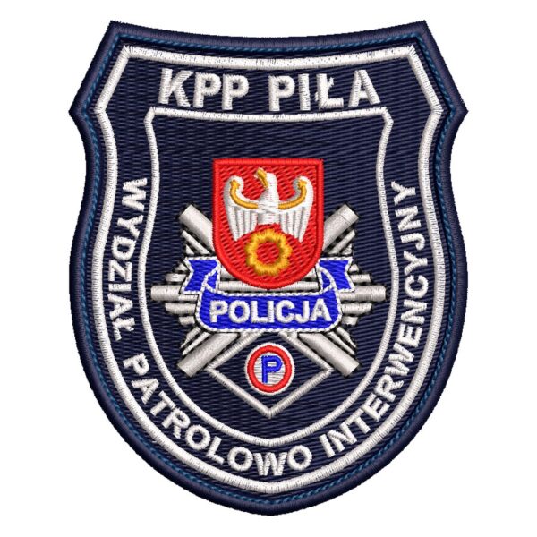 Naszywka policja KPP Piła Wydział Patrolowo interwencyjny NPO1038 IND