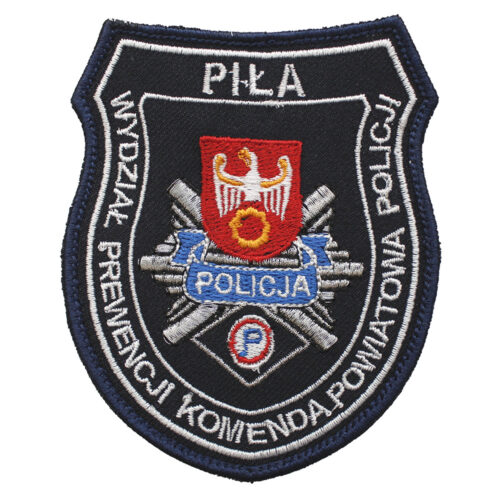 Naszywka policja KPP Piła Wydział Patrolowo interwencyjny NPO1038 IND