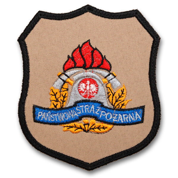 piaskowa-naszywka-strażacka-naramienna-wzór-Państwowa-Straż-Pożarna-WZ_05_P