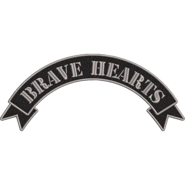 BRAVE HEARTS duża naszywka motocyklowa na plecy 22cm