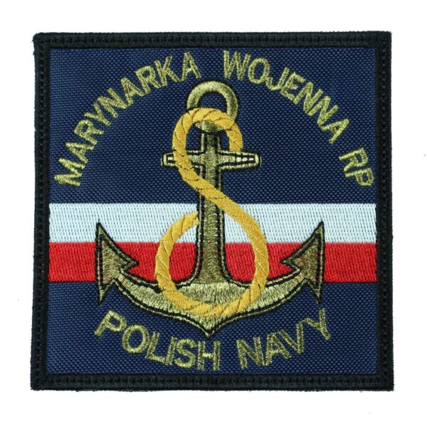 Marynarka Wojenna RP Polish Navy czarna, naszywka wojskowa