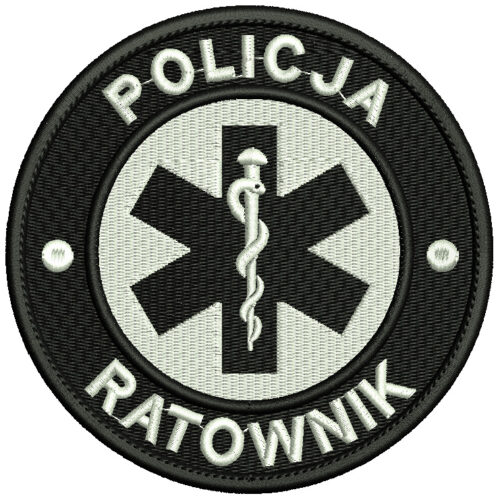 Haftowana naszywka Ratownik Straż Miejska 85mm IND