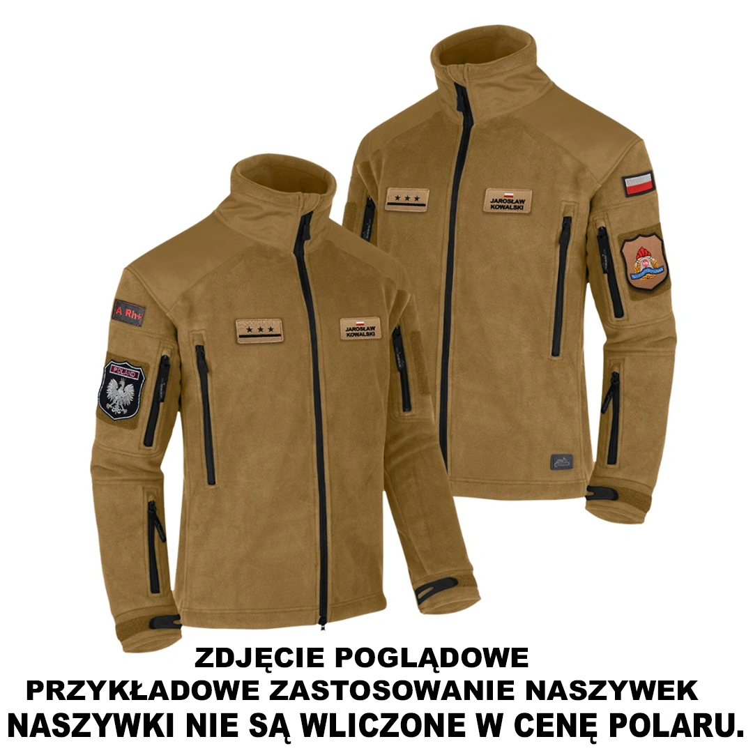 Helikon Liberty czarny polar strażacki ŻÓŁTY NAPIS haft