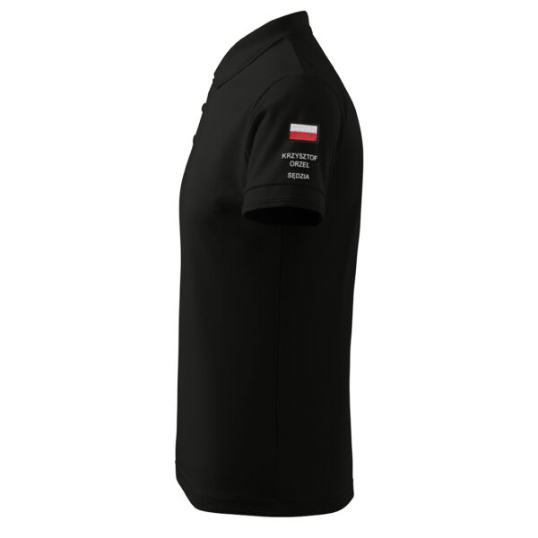 Czarna koszulka polo SĘDZIA Polski Związek Strzelectwa Sportowego PZSS