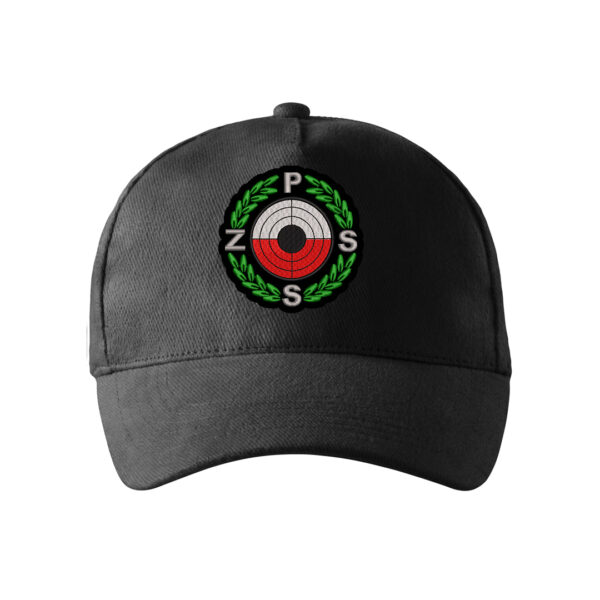 Czarna czapka z daszkiem INSTRUKTOR Polski Związek Strzelectwa Sportowego PZSS