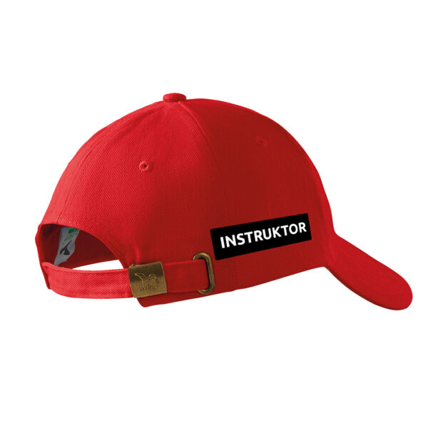 Czerwona czapka z daszkiem INSTRUKTOR Polski Związek Strzelectwa Sportowego PZSS