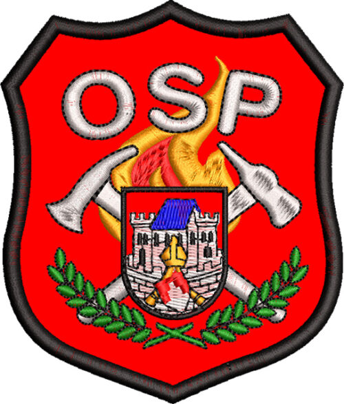 Biskupiec - Naszywka OSP, indywidualne logo