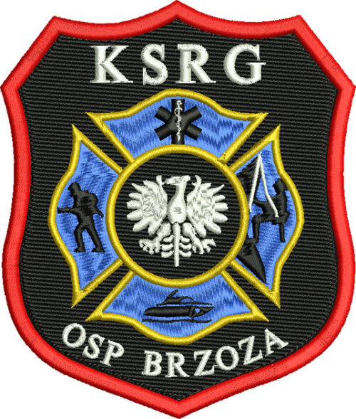 Brzoza - Naszywka OSP, indywidualne logo