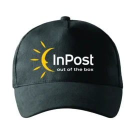 Czapka z daszkiem INPOST z nadrukiem dla kuriera