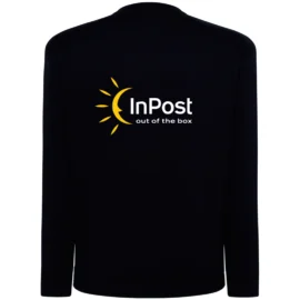 Czarna bluza INPOST z nadrukiem dla kuriera