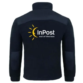Czarny polar INPOST z haftem dla kuriera