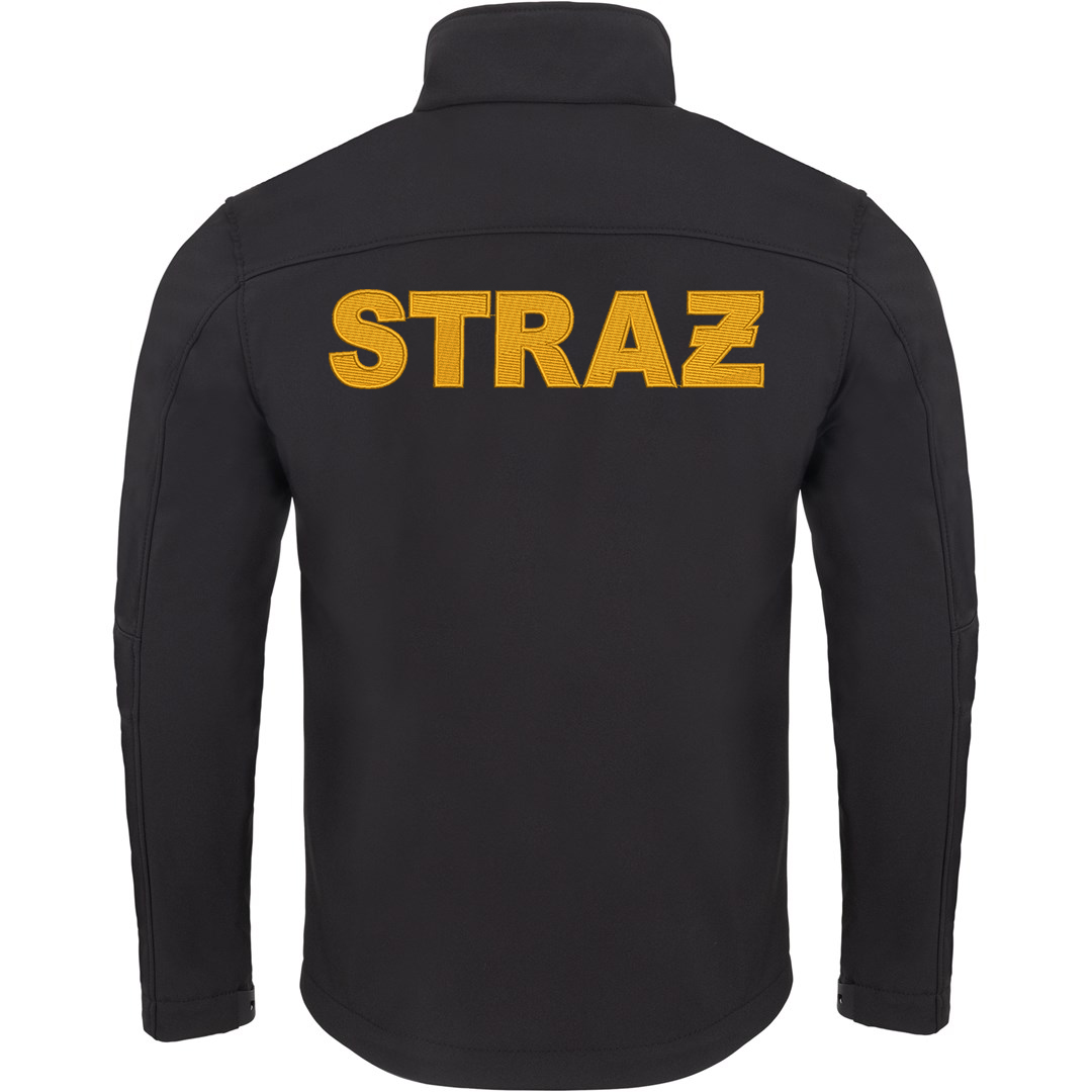 Kurtka softshell strażacka HAFT żółty napis STRAŻ - obrazek 2