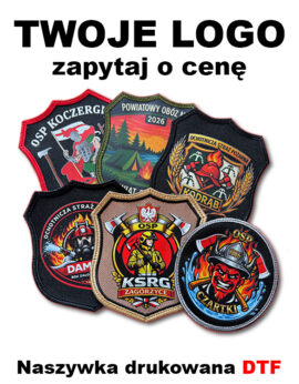 INDYWIDUALNY emblemat, naszywka drukowana DTF
